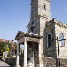Blandford Fire Monument and Church